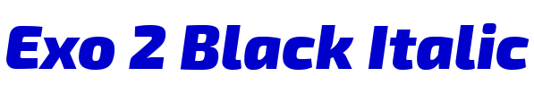 Exo 2 Black Italic 字体